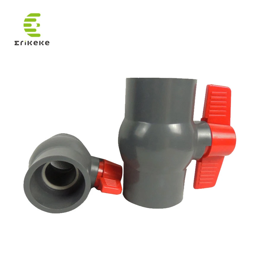 Farm Irrigation System Socket Thread End Compacy PVC Ball Valves