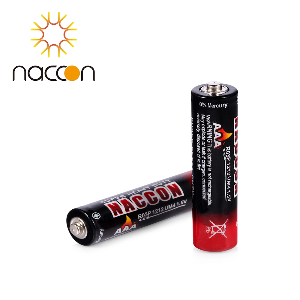 Super Heavy Duty Carbon-Zinc R03p AAA 1.5V Primary Dry Battery with Ce, RoHS Certificated