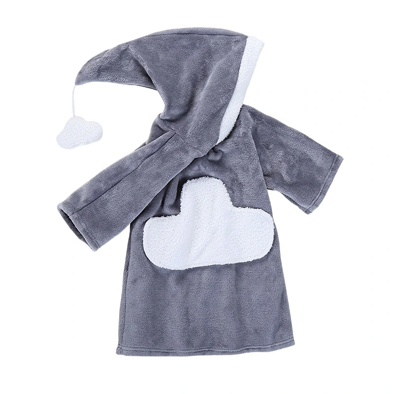 Winter Cotton Polyester Children Cloud Nightgown Hoody Fashion Blanket Hoodie