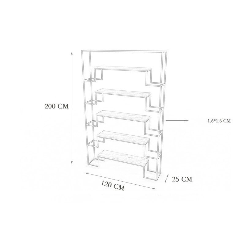 Einfaches Marmor Regal für Wohnzimmer Dekorative Regal gegen die Wand 0588