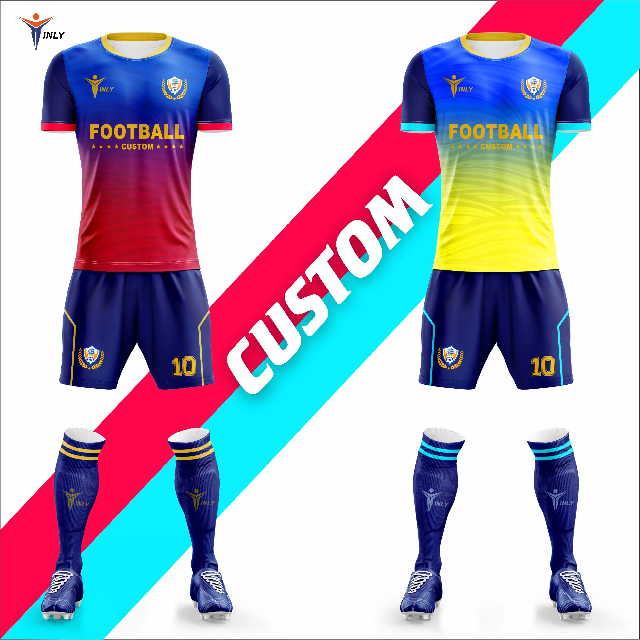 Custom Sublimation Sports Wear Camiseta de fútbol para hombre