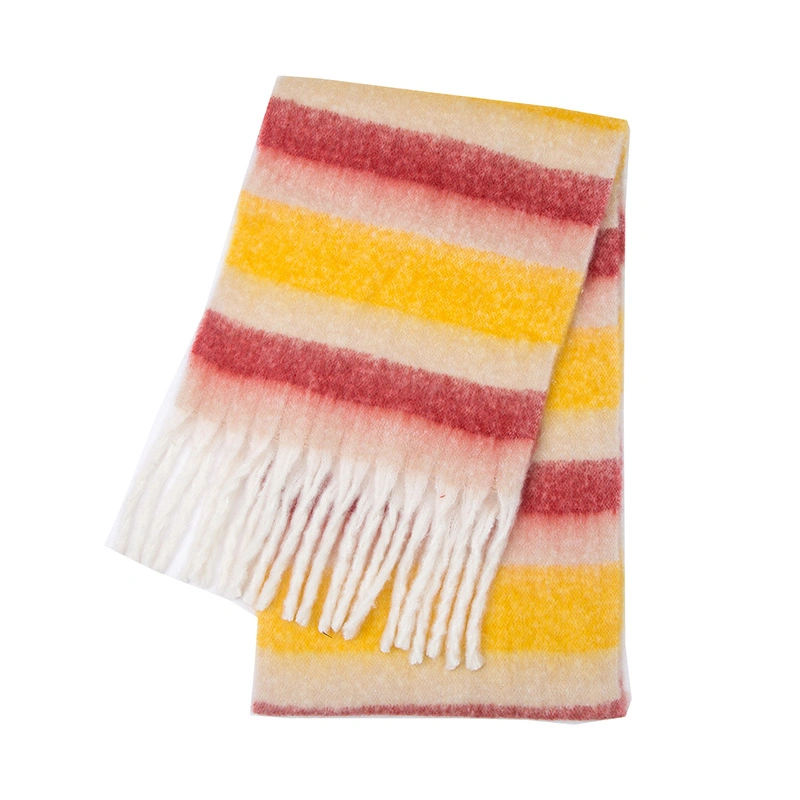 Multi-Color Fringed Scarf