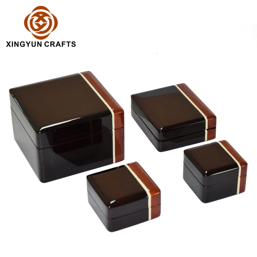 Hot Sell Lxuury Factory Wholesale/Supplier Wooden Jewel Packaging Boxes Wood Ring Box Pendant Box Half Set Box