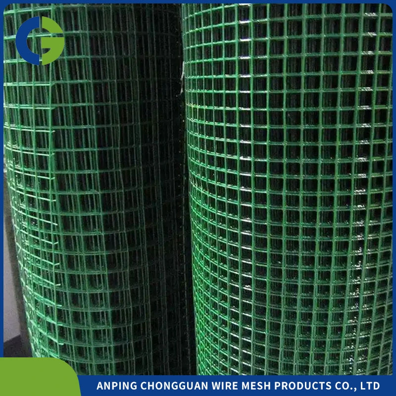 16 10 Gauge 2X2 4X4 Fencing Net Iron Wire Mesh PVC Green Coated Galvanized Welded Wire Mesh Roll Wire Mesh Mesh