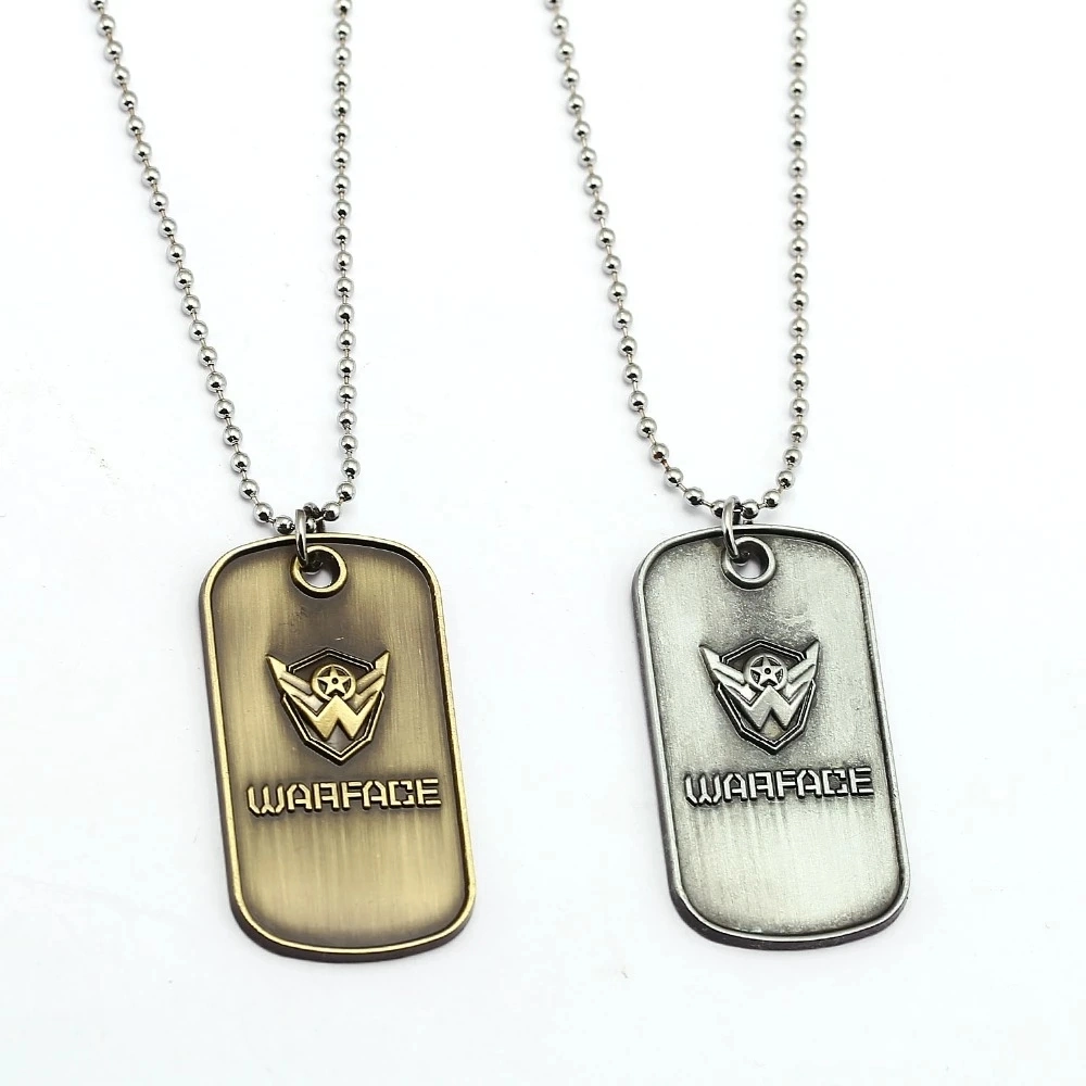 Promotional Price Hot Sale Warface Customized Antique Plated Pendant Name Tag