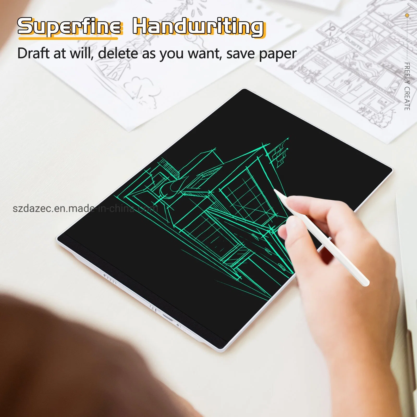 11.5 Inch Full Screen LCD Writing Tablet Writing Board Superfine Handwriting Built-in Magnetic with Strong Adsorption Force