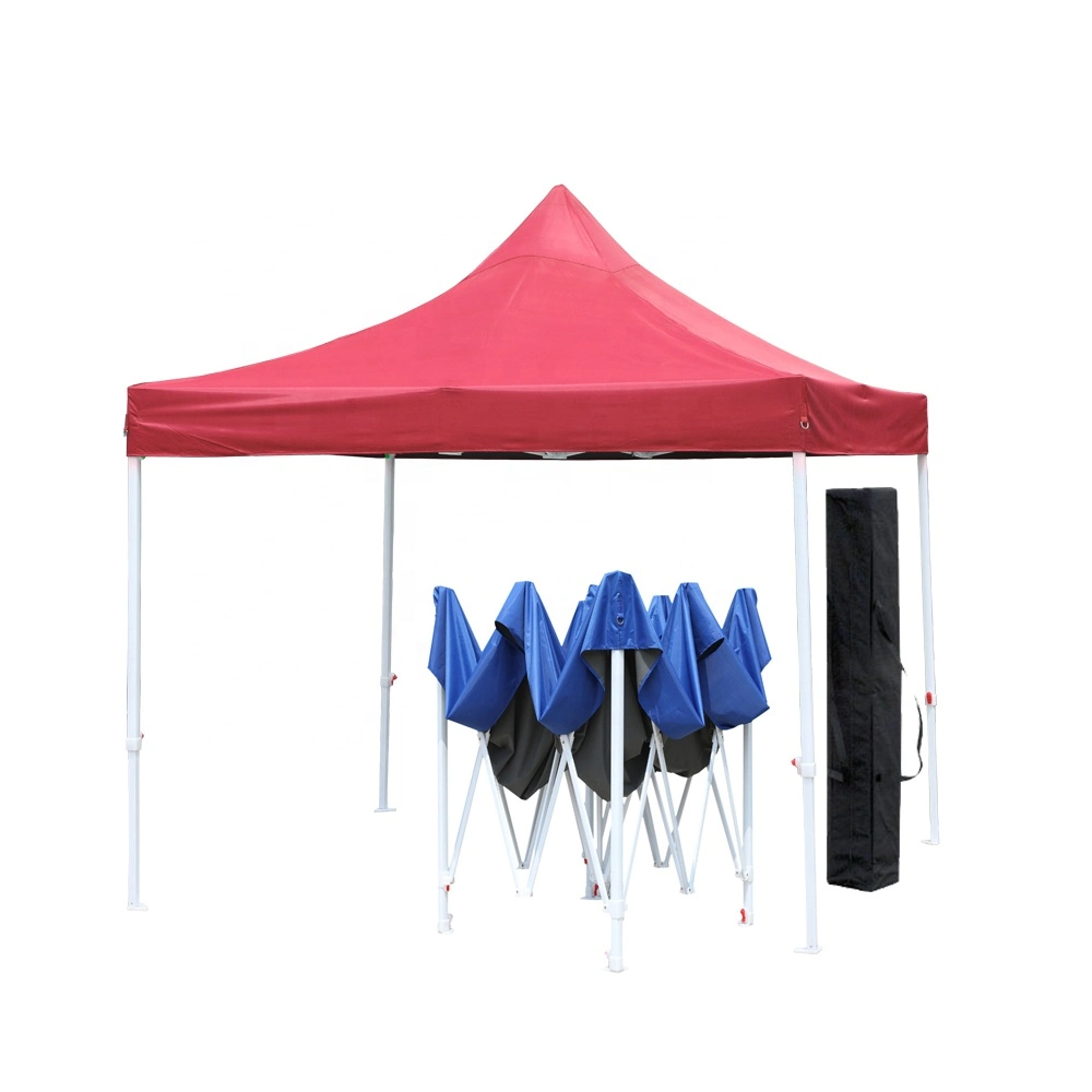 Adjustable Height Oxford Fabric Folding Gazebo with Awning Tent