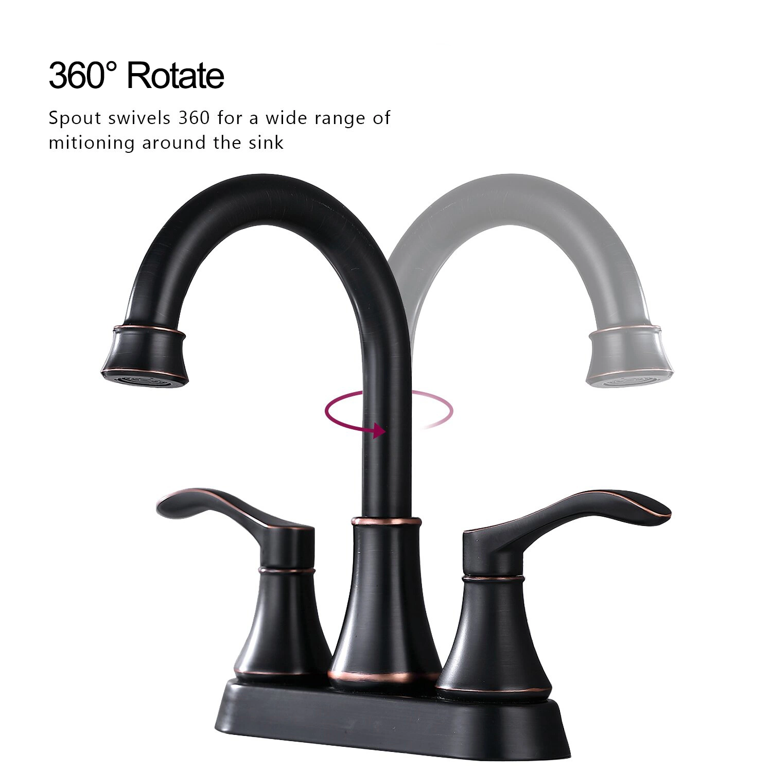 Aquacubic Hot Selling Factory Cupc CE Certified 3 Holes Sanitary Ware Taps Faucet Bathroom Basin Mixer