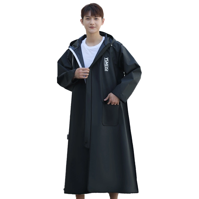 Factory Supply Waterproof Long Raincoat Rain Poncho EVA Adult Reusable Raincoat Customized