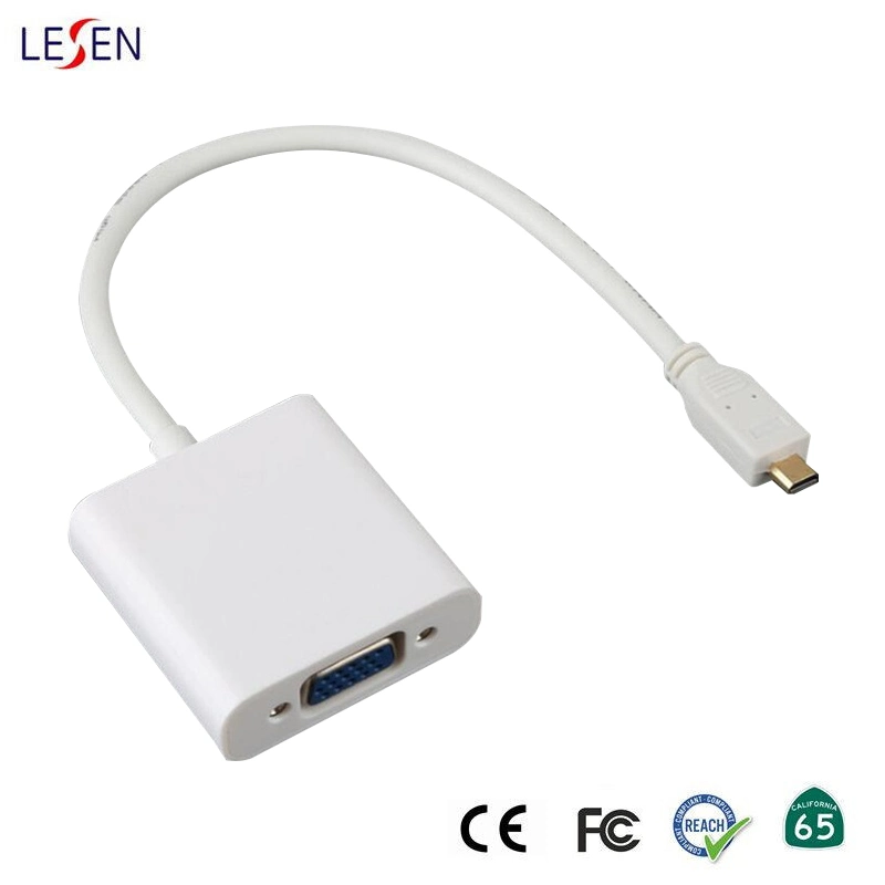 1080P HD Male to VGA Female Adapter with Audio Cable