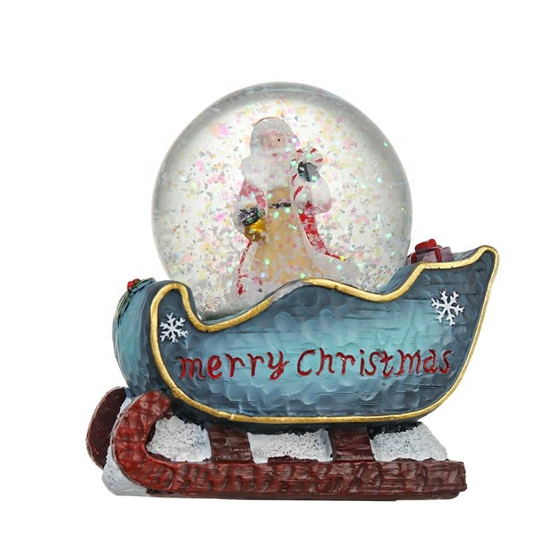 Novo Design Custom Snow Globe resina Crafts Natal Snow Globe Decoração