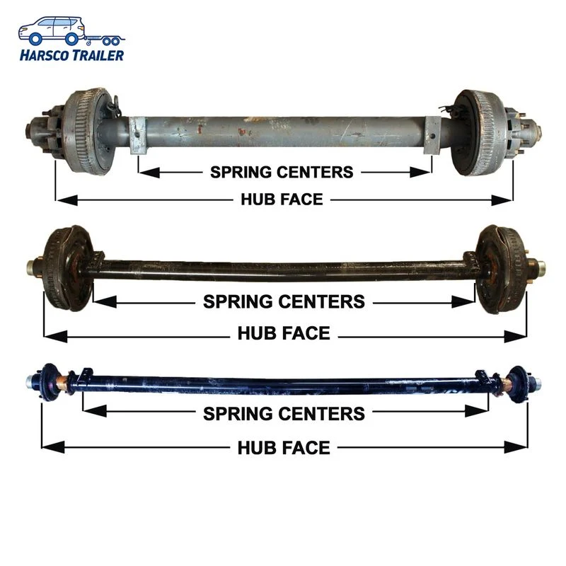 ISO9001 TS16949 fábrica OEM personalizar 3.5k Rockwell Trailer Eje con 3.500 libras de freno eléctrico de 5 lug