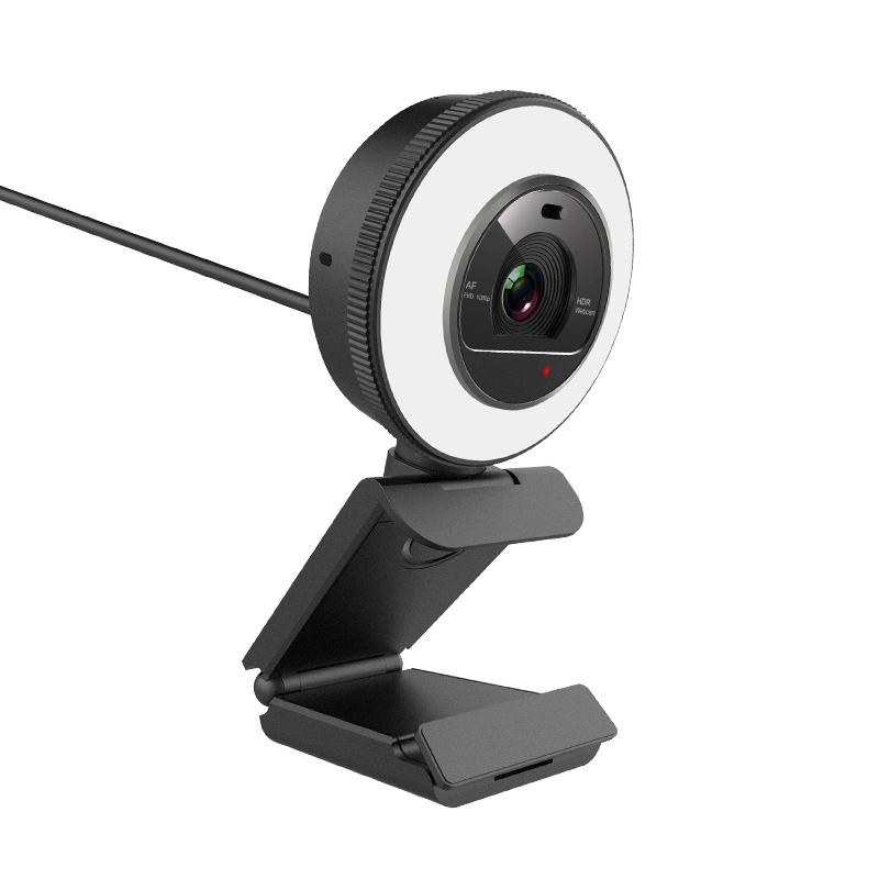 Low Price OEM Webcam 1080P 60fps Af PC USB Web Camera for Videoconferencing with Privacy Cover Light