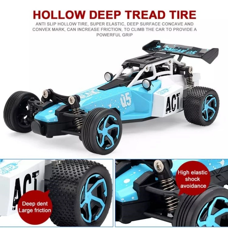 1: 24 Two-Drive 2,4Ghz off-road carro com controle remoto de alta aderência pneu de borracha TPR e bateria recarregável