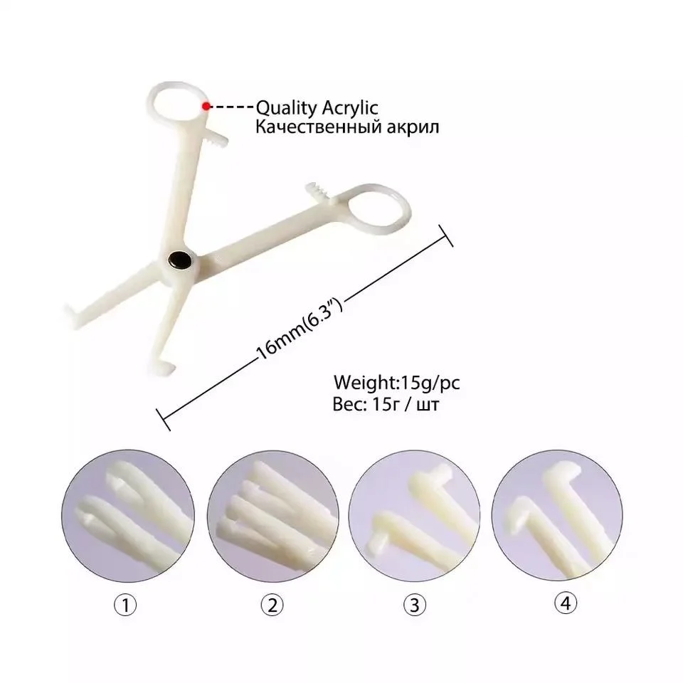 Disposable Acrylic Clamp Tools for Ear Lip Nose Round Open Piercing Forceps