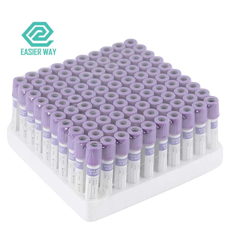 Violet Lavender Top EDTA Vacuum Blood Collection Tubes