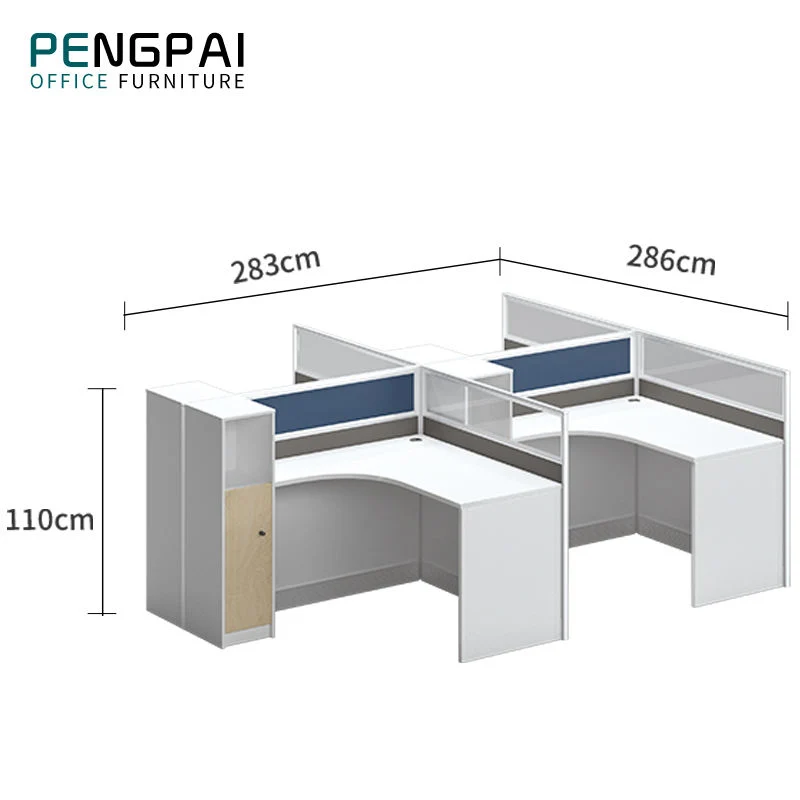 Pengpai 4 Personen Executive Office Schreibtisch Computer Büro Arbeitsplatz Möbel Partition