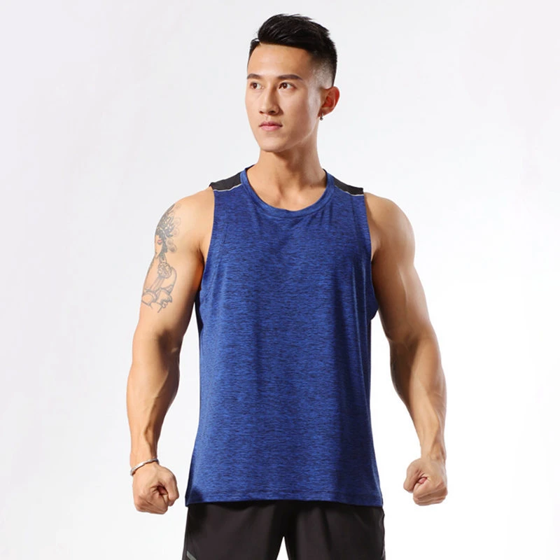 Custom Summer Running Workout Fitness Wear Casual Round Neck Men Tank Top