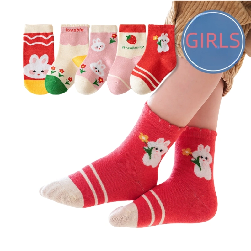 Anti-bactérien Skin-Friendly respirant Kids Fashion adorable mignon garçons/filles de la cheville de coton doux de l'équipage Sock