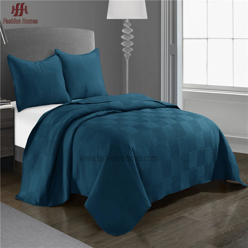 Wholesale/Supplier Printed Bedding Set F-4473 100% Polyester Microfiber Embroidery Bedspread and Quilting Coverlet Set