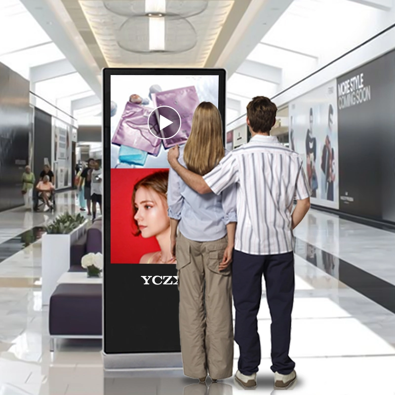 Semi Outdoor Ad 40-50 Inches Indoor Advertising Media Player Vertical Kiosk