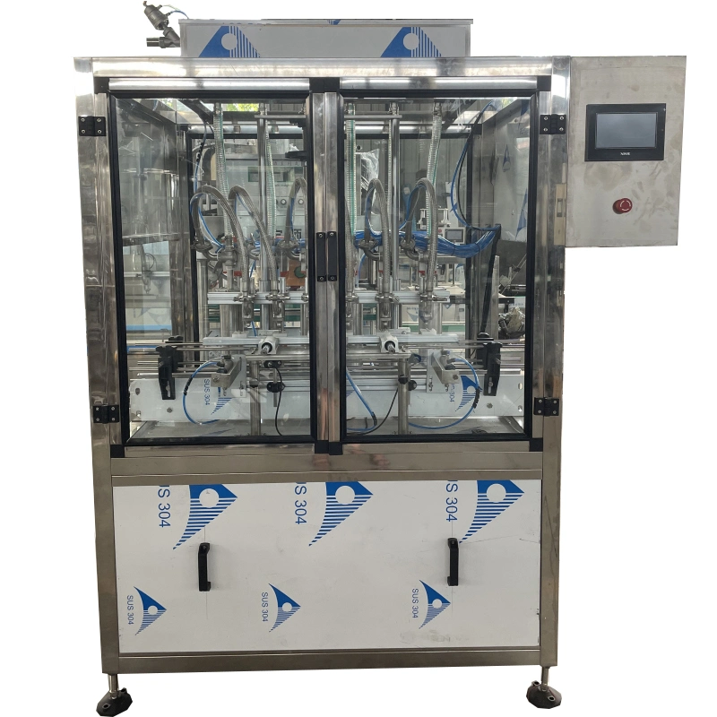 Linear Automatic High Viscosity Bottle Liquid Piston Filling Bottling Machine for Oil, Syrup, Honey, Jam, Sauce, Paste