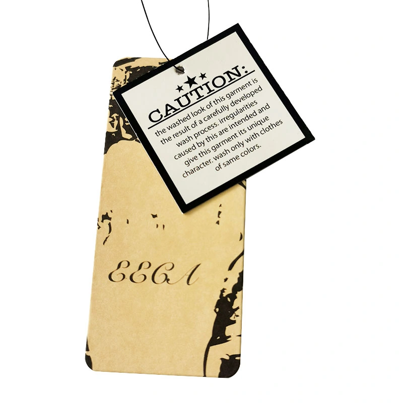 Custom Hangtag Brand Logo Garment Swing Tag Plastic Cardboard Kraft Paper UV Golden Printing Hang Tags for Clothing