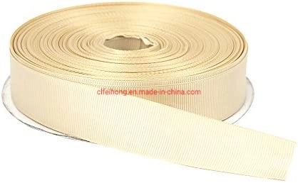 Wholesale/Supplier Factory OEM Customized Christmas Box Woven Metallic Ribbon Grosgrain, Satin, Organza Ribbon for Decoration/Wrapping/Bows Gold Color