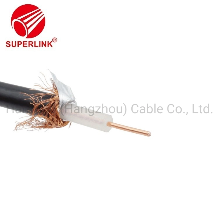 Aislamiento sólido cable coaxial RG58 Cable de la pérdida de baja atenuación para la vigilancia de la ingeniería