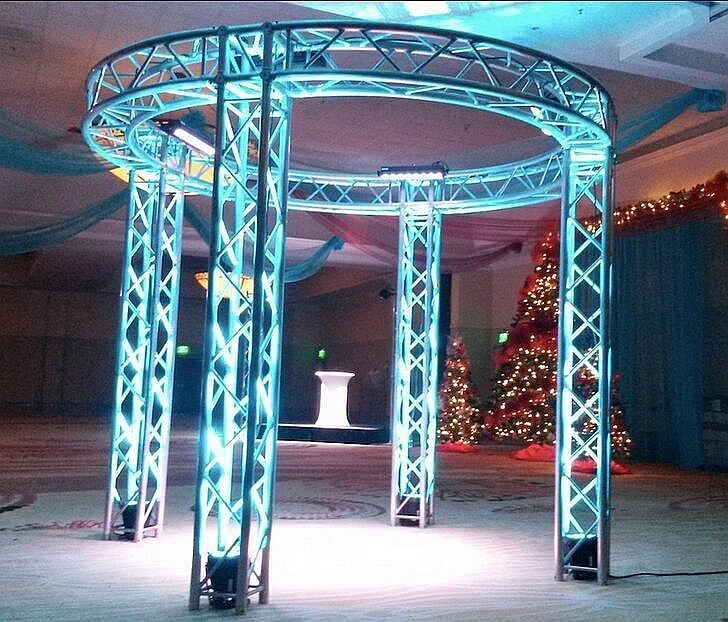 Steel Round Roof DJ Lighting Iron Truss Tower Design