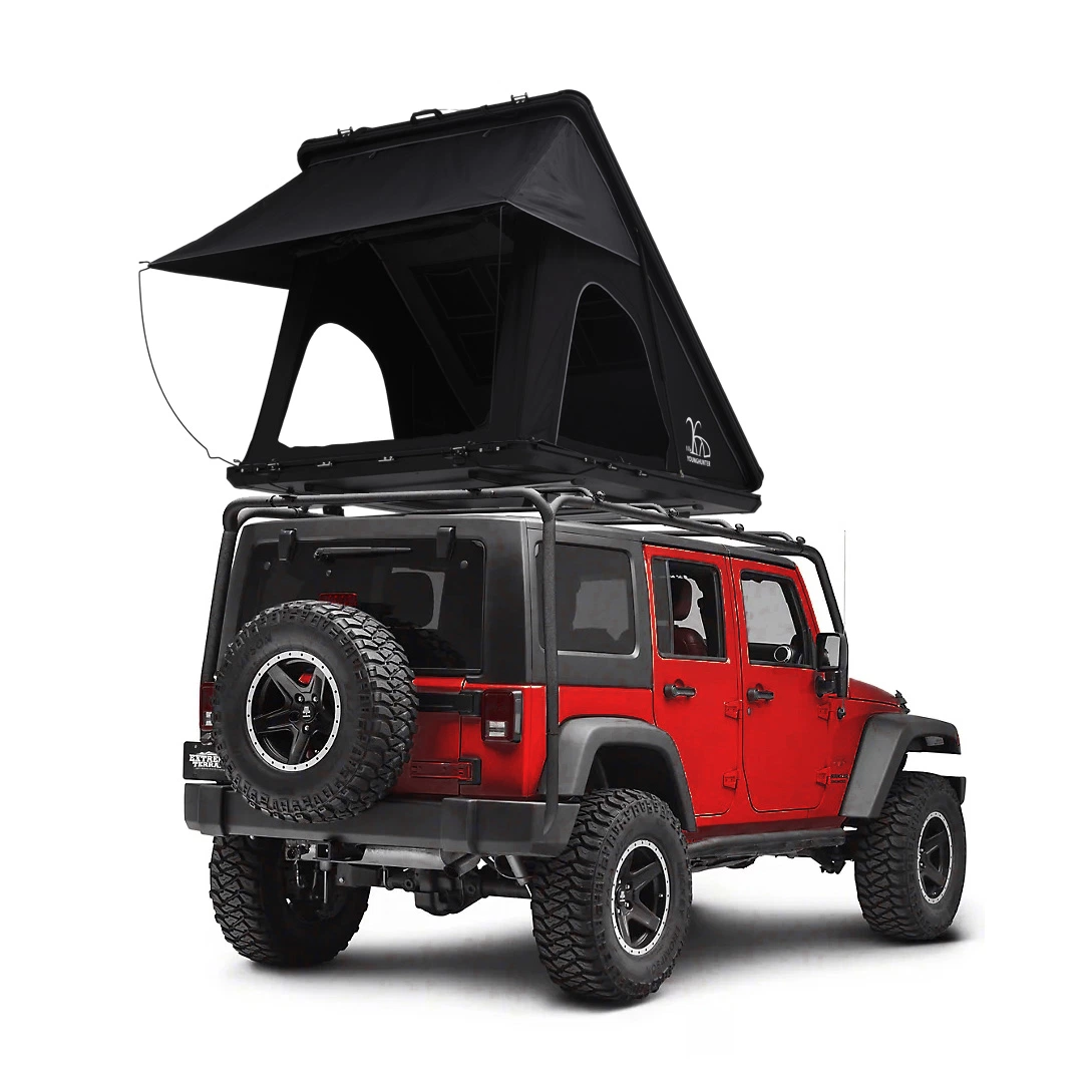 Younghunter Tente de toit de voiture Jeep Wrangler SUV avec cadre en aluminium et auvent.