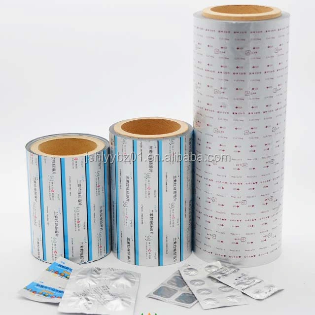 Double Aluminum Easy Tear Film Print Strip Foil Pharmaceutical Packaging