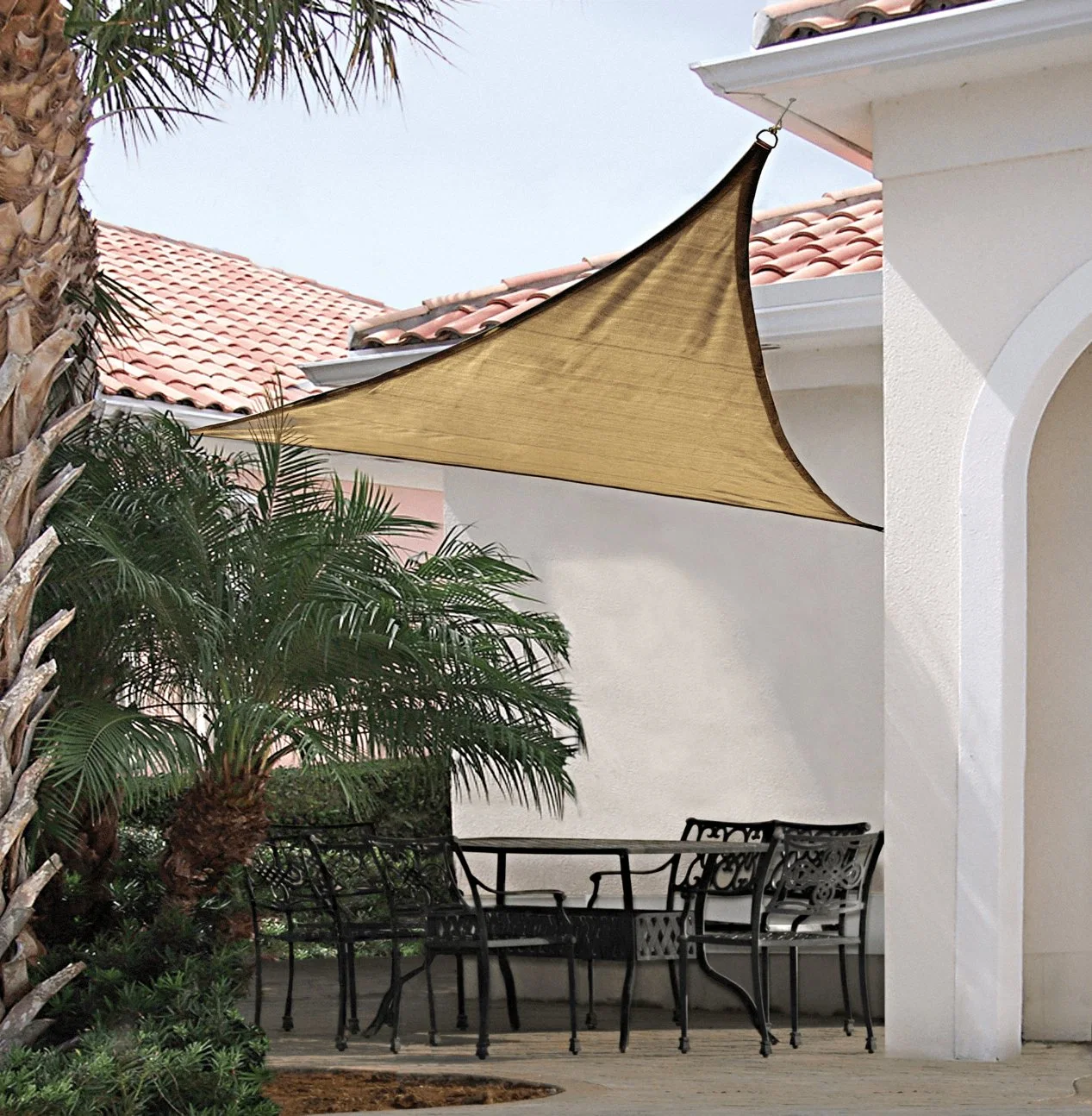 Sun Shade Sail Rectangle Triangle Square Canopy - Permeable UV Block Fabric Durable for Backyard Agriculture Camp -Customized Colour&Size Available