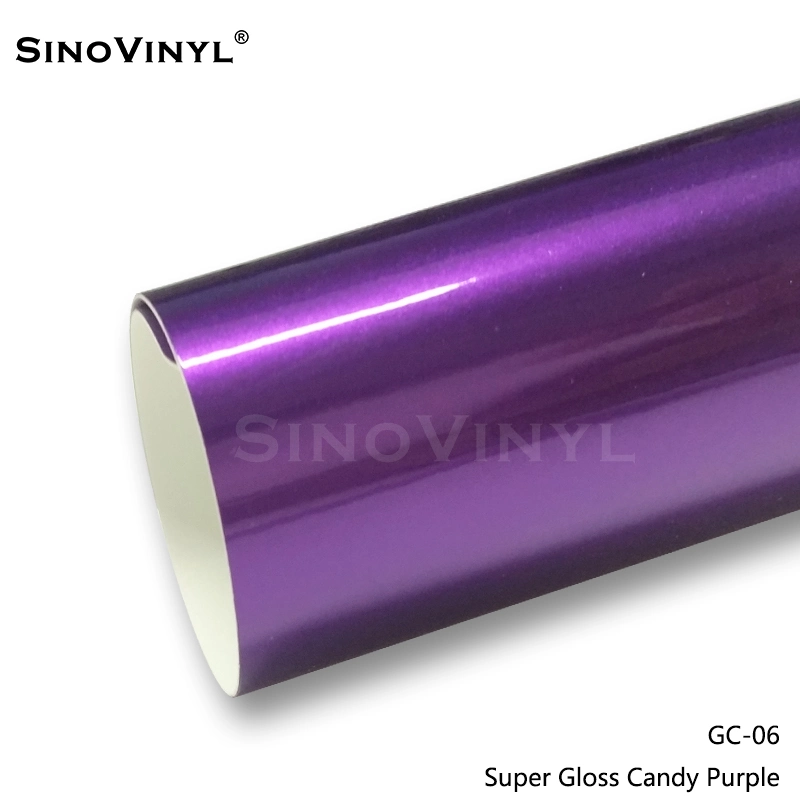 SINOVIYL Fabricant chinois 1.52x18M PVC film personnalisé auto autocollants Film vinyle pour emballage automobile sans bulles d'air Super Gloss Candy