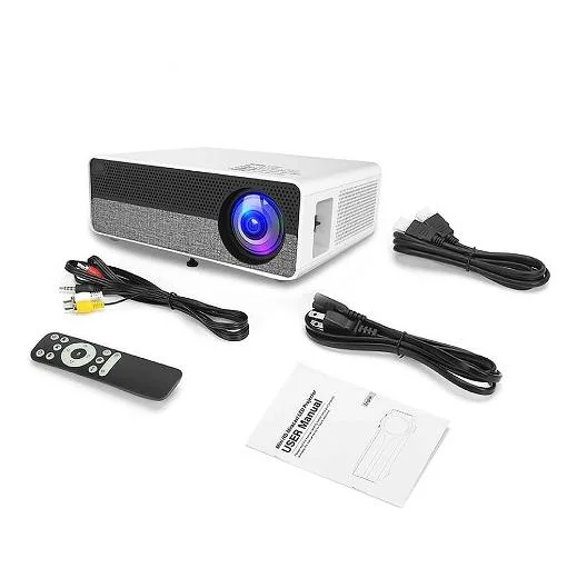 Außenhandel Heißer Verkauf Großhandel Full HD Native 1080p 6000 Lumen Home Entertainment-LED-Filmprojektor Videoprojektor Smart Android Unterstützung für WiFi-Projektoren 4K