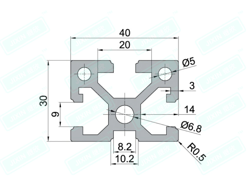 FPAL-3040 Industrielle Aluminiumprofile Aluminiumlegierung 6063-T5 für die Arbeit Tisch/Aluminiumrahmen