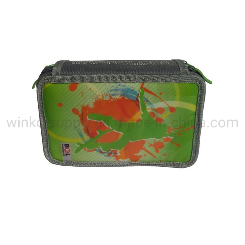 Large Storge PVC Student Pencil Case with Cartoon Printing