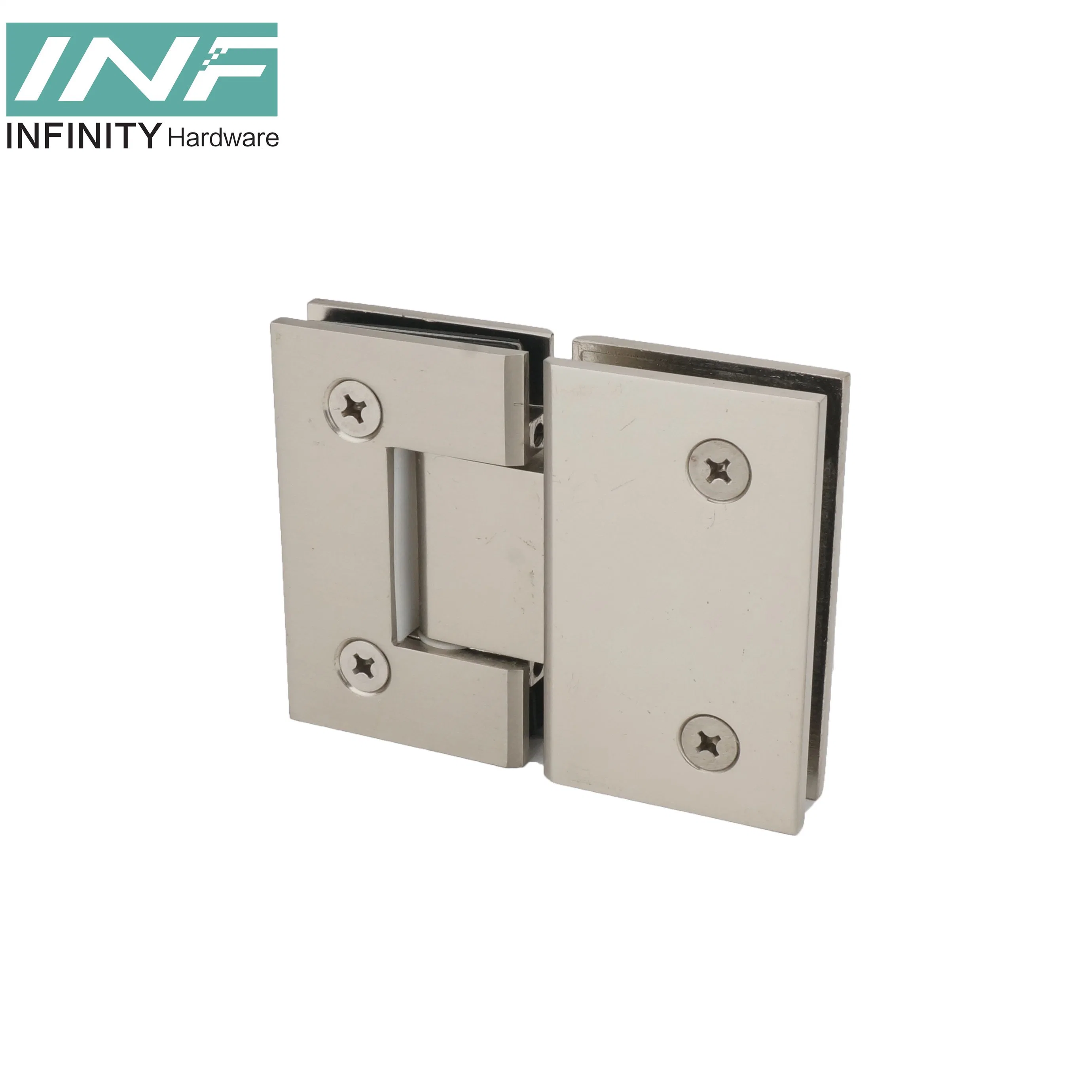 China Wholesale/Supplier Wall Mount Hinge Frameless Glass to Glass Door Pivot Screen 90 Degree Brass Shower Door Glass Hinges Bathroom Accessories