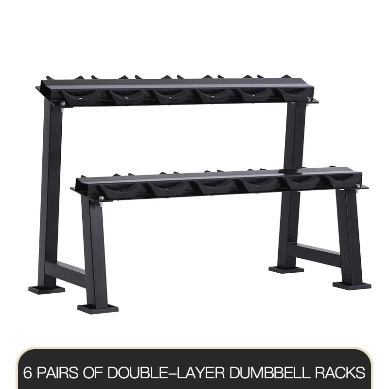 Indoor Tripod Double-Layer Three-Layer Fixed Dumbbell Rack Placing Rack Set