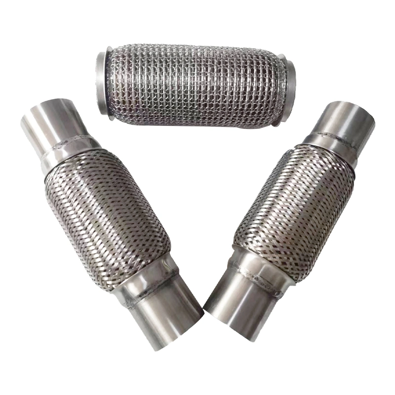 Stainless Steel Exhaust Flexible Pipe Soft Connection with Braided Catalytic Converter Exhaust System Exhaust Manifold Exhaust Muffler Car Accessories