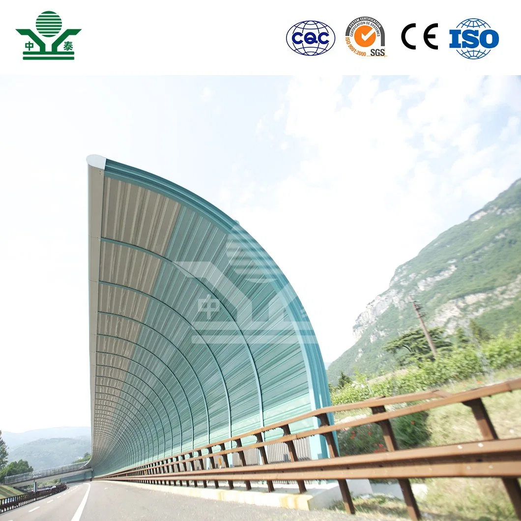 Zhongtai Soundproof Panel China Manufacturers Soundproof Fence Outdoor Grey Color Bridge Sound Barrier