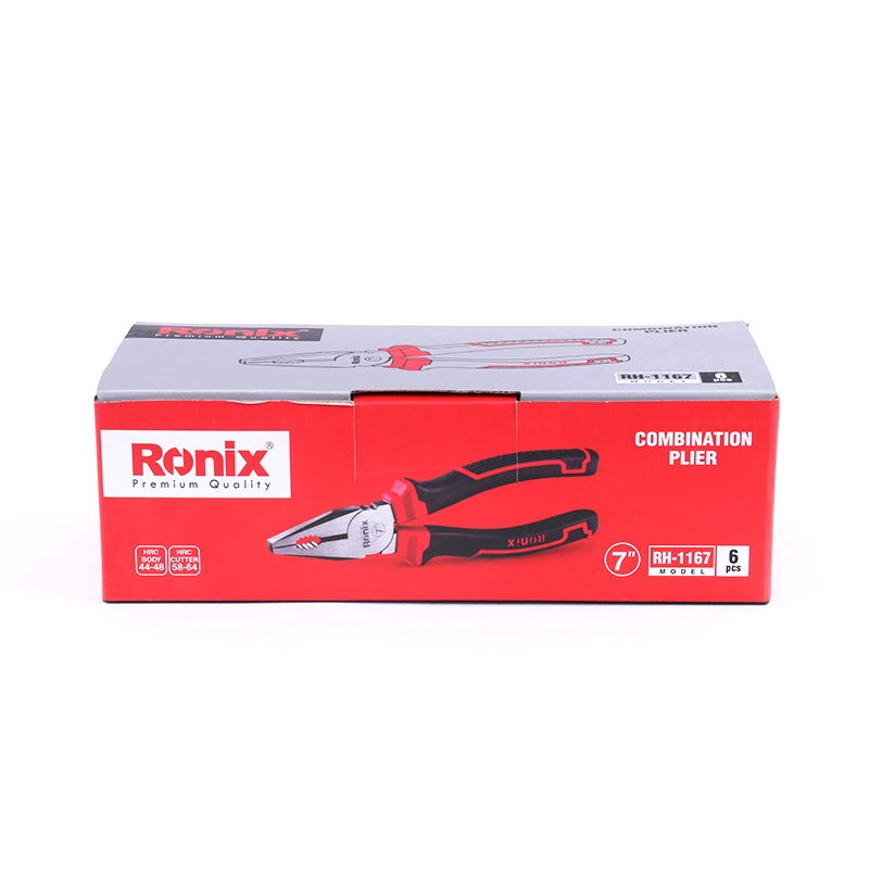 Ronix Hand Plier Model Rh-1167 7" Heated Chrome-Vanadium Steel Drop Forged Combination Plier