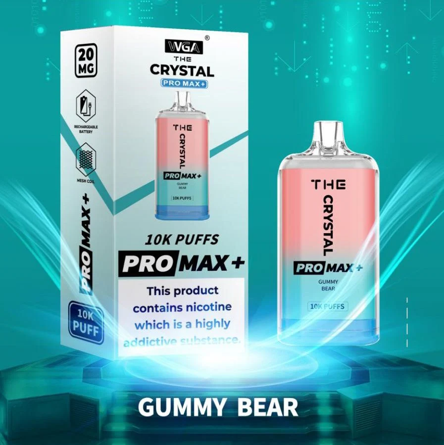 WGA Crystal le 10000 PRO Max+ Mrvi Bar Zbood Kurve Proud Minicup Crzstal PRO Caky ISTA E Vape Disposable Vape