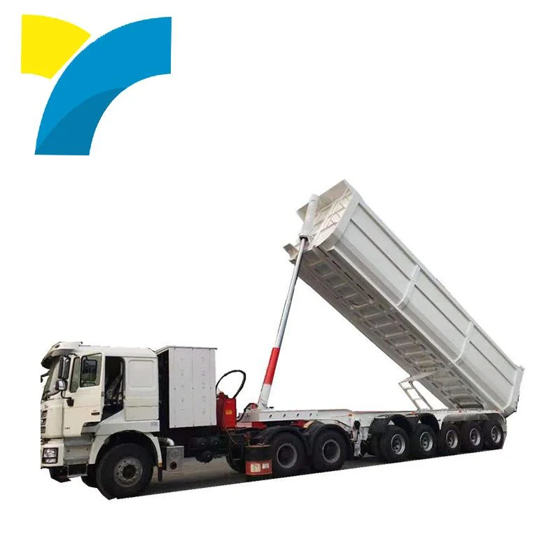 6 Axle 80 Ton Rear Dump Truck Tipper Trailer 5 Axle 40 Tons Rear End Tipper Semi Trailer with Hydraulic Cylinder