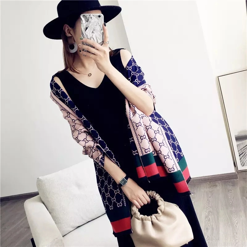 Newest Stylish Winter Ladies Beautiful Scarf Printed Cashmere Shawl Scarf for Women