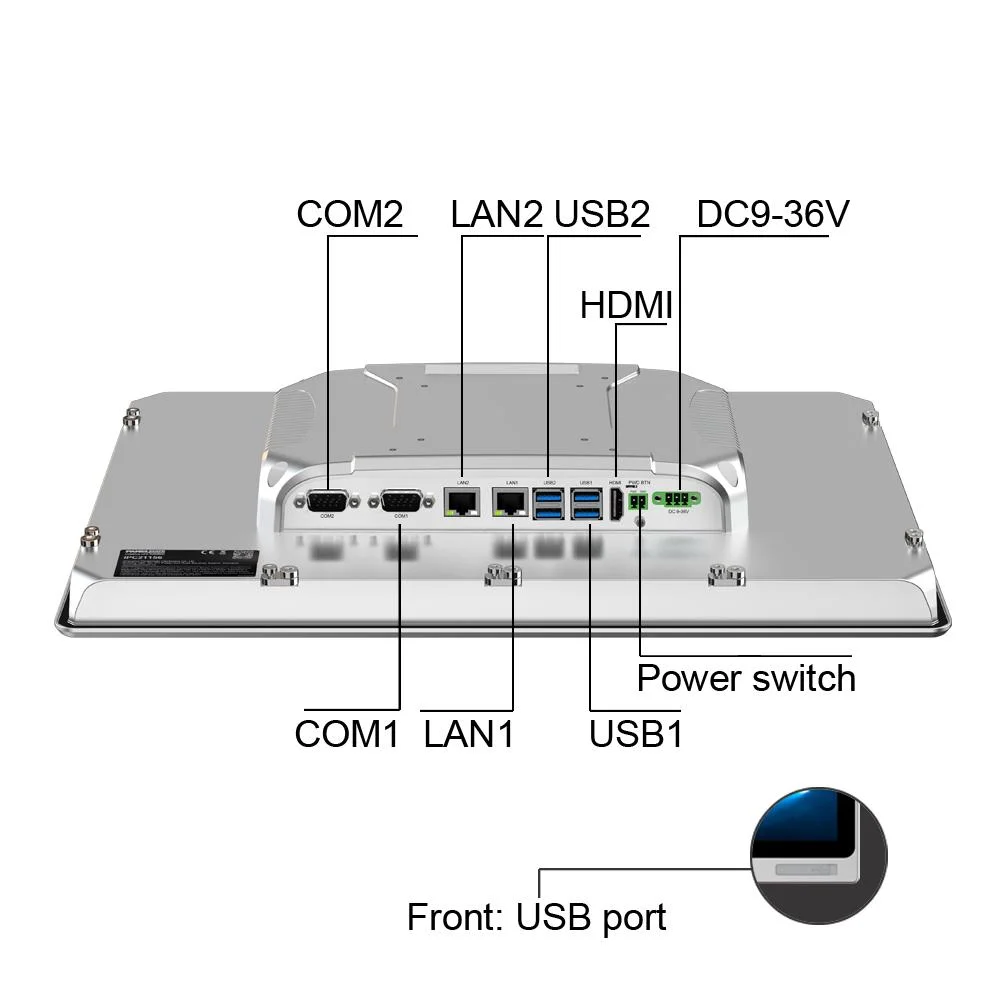 15,6 Zoll Industrie Embedded PC IP65 Wasserdicht staubdicht resistive Touch Bildschirm Intel Celeron3865u lüfterloser HMI Panel-PC All-in-One Computerhersteller