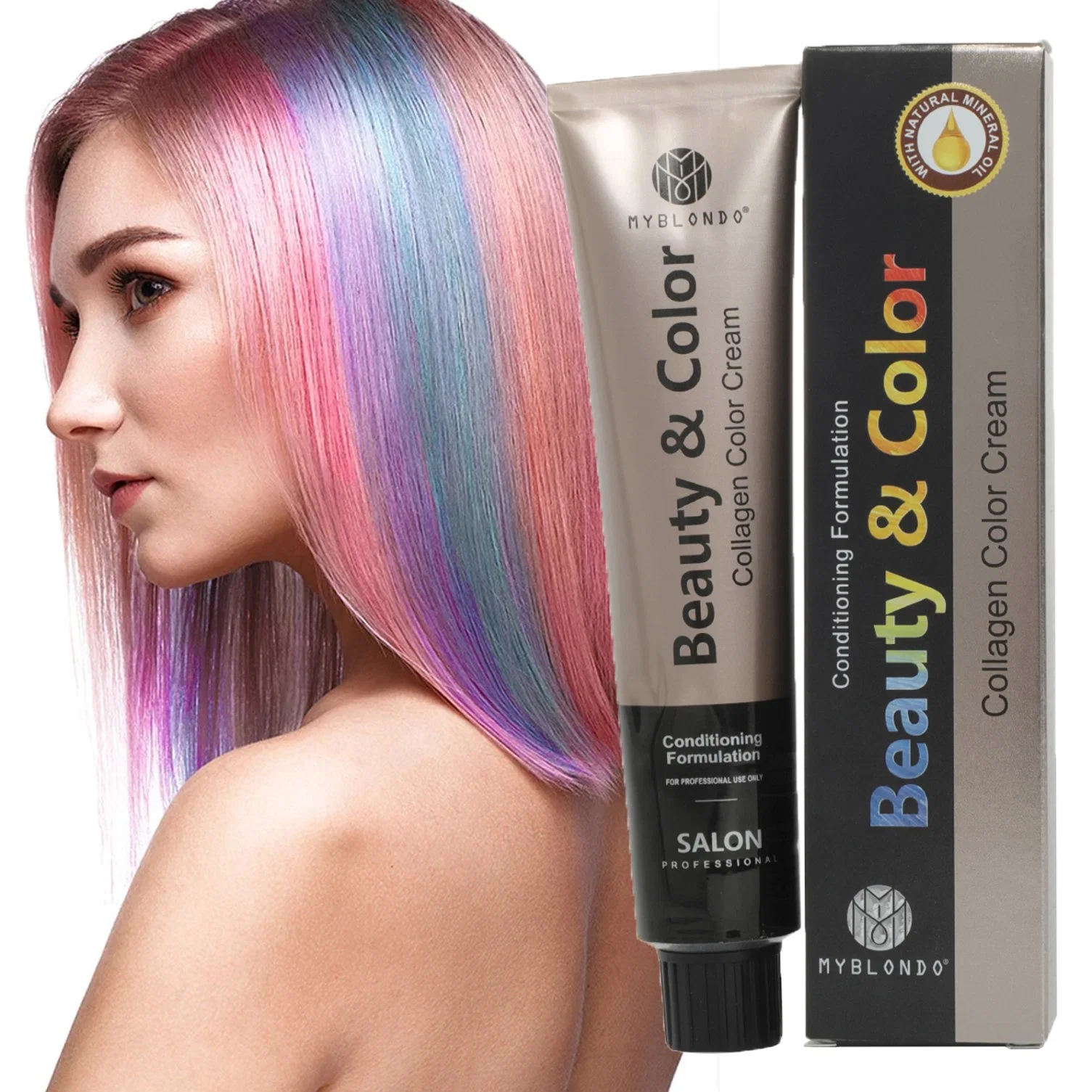 68 colores tinte de pelo Color Crema Semi-Permanente Crema Mayorista/Proveedor 100ml Salón