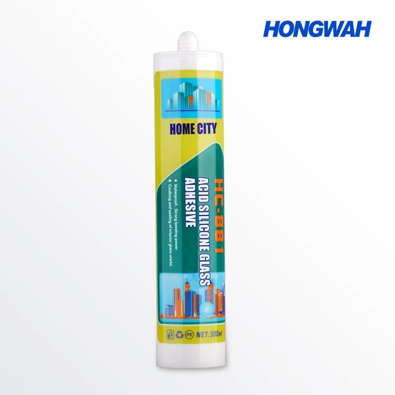 Acid Silicone Glass Aluminum Metal Wood Glue Indoor Wall Caulking Adhesive Waterproof Non-Polluting Fast Curing Sealant