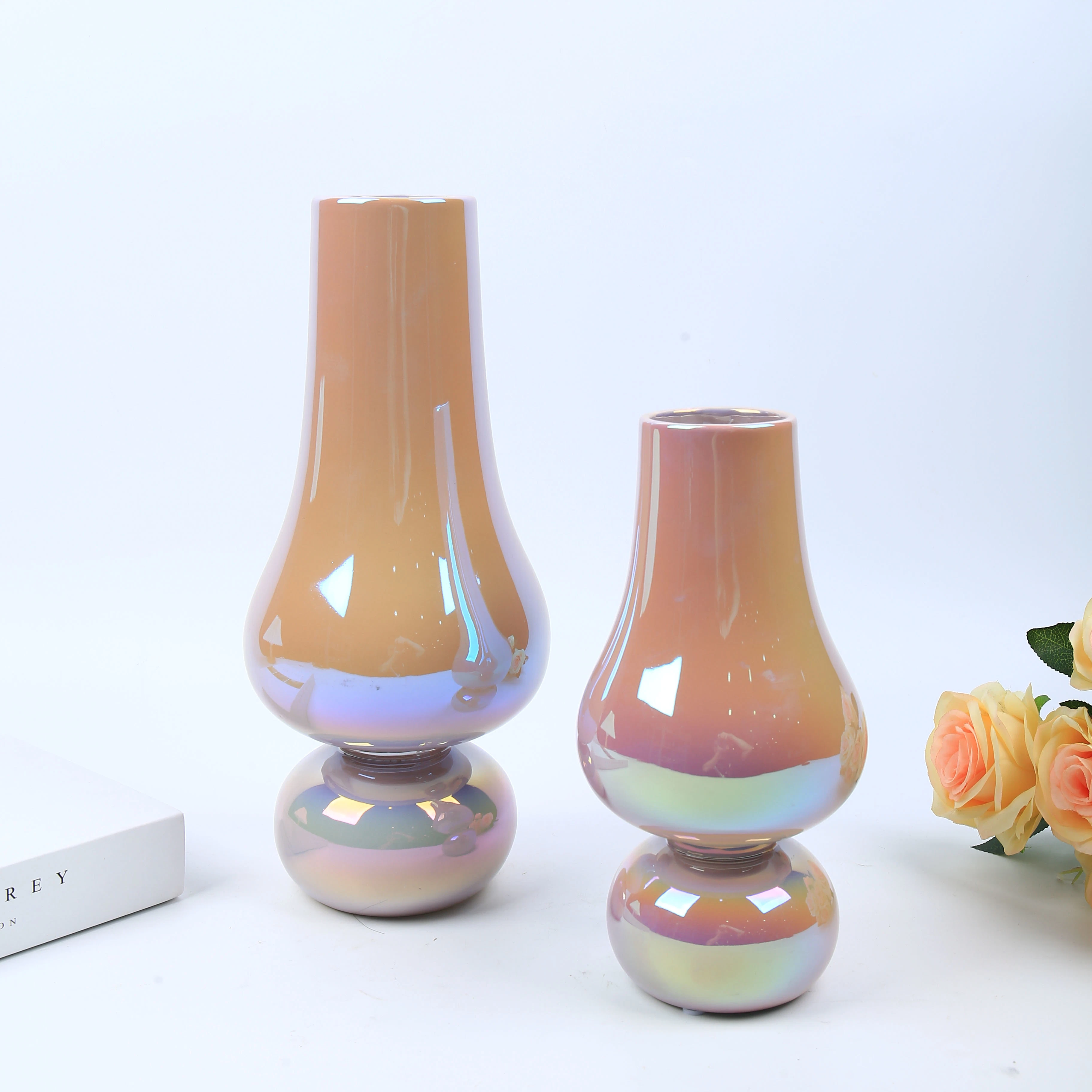 Искусственные цветы Vasos керамические роскошь Ins Сухие цветы изображение большего размера