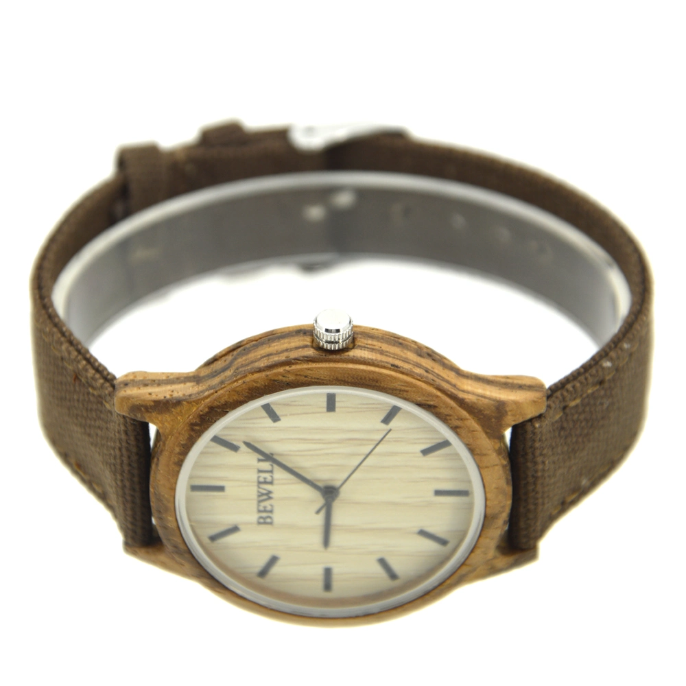 Meilleure vente de la promotion de cadeaux bon marché Quartz Logo personnalisé Zebra montres en bois